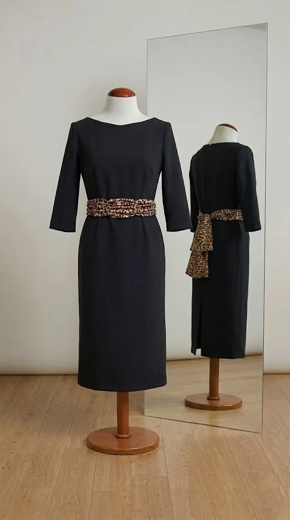 Vestido negro de evento confeccionado a medida